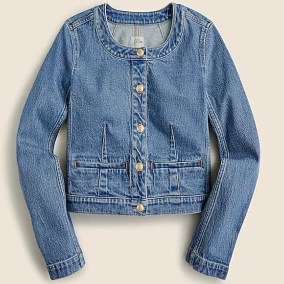 J. Crew Louisa Lady Jacket in Denim, Size 4 - Picture 1 of 4